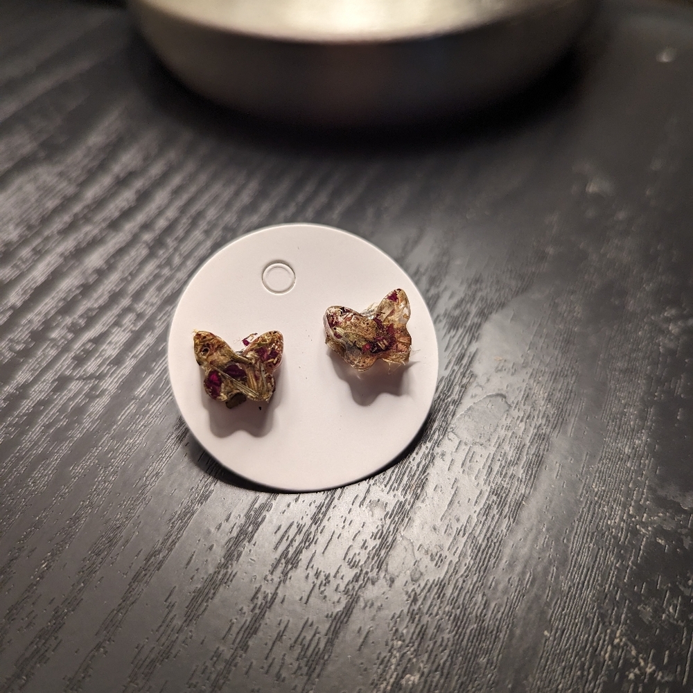 Butterfly Gypsy herb earrings - Picture 2 of 4
